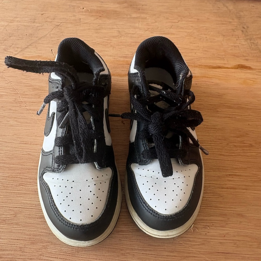Nike Kids Black and White Low-Top Sneakers